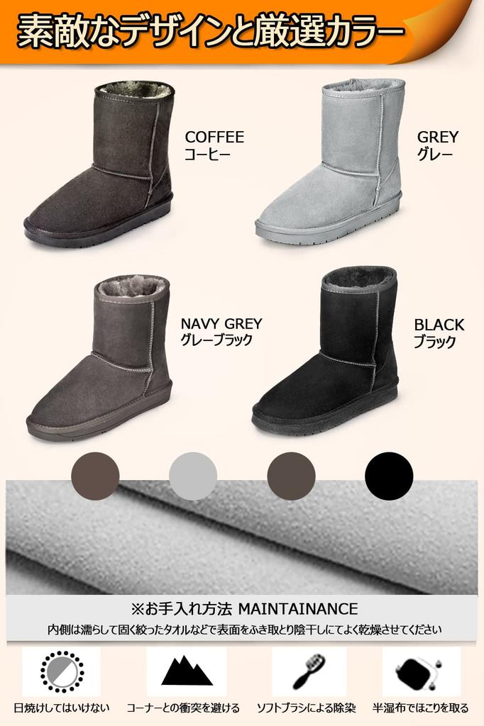 Rilobi Sheepskin Snow Short Boots for Women and Cold Snow Perfect for School and Commuting Boots, Mini-Length, Men, Waterproof, Non-Slip, Weather,