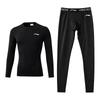 Li-Ning Comfortable Casual Round Neck Simple Autumn Winter Fleece Breathable Fitness Suit Men Suits LNXY029-1+LNXY027-1