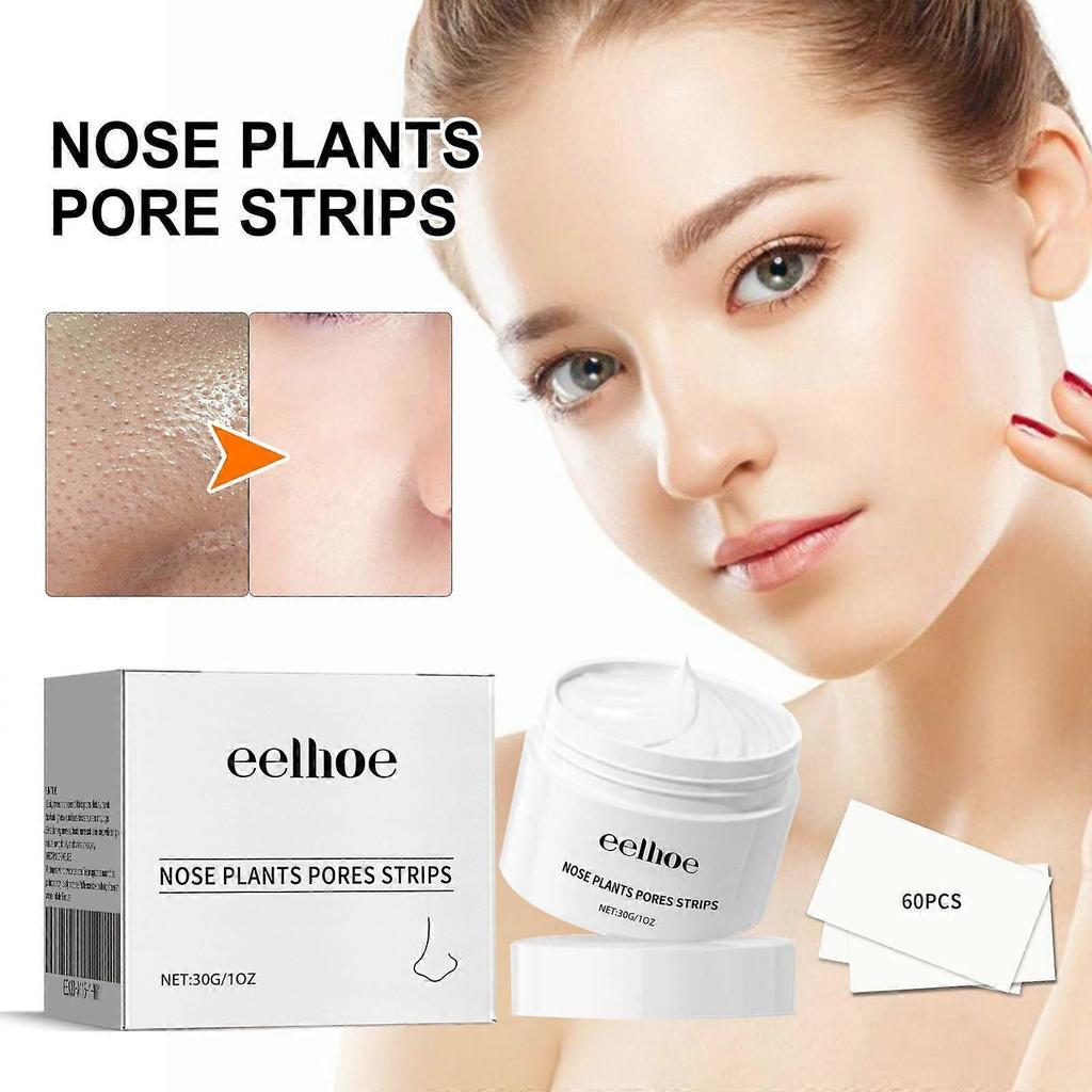 Offerta a tempo limitato!!Eelhoe Crema Detergente Punti Neri - Controlla il Sebo, Rimuove Punti Neri e Acne, Esfolia, Ripara i Pori, Strisce Naso Peel-Off