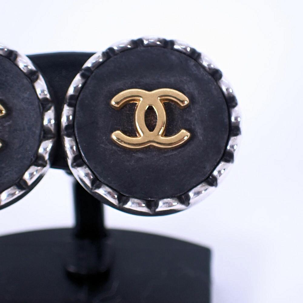 [Pre-owned] CHANEL Vintage Coco Mark Earrings/j2-2