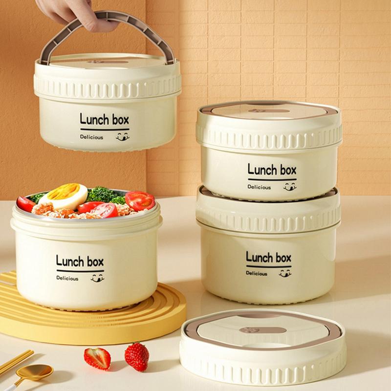 1Set Lunch Box Portable Insulated Lunch Container Set Stackable Bento Stainless Steel Lunch Container