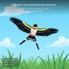 Mini Cartoon Swallow Rod Kite, Handheld Energetic, Easy Fly for Children