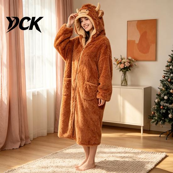 Animal Themed Blanket Wearable Hoodie, Adults Oversized Fleece Sweatshirt Lightweight Warm Sleepwear, Halloween Cosplay Costume Plush Hooded