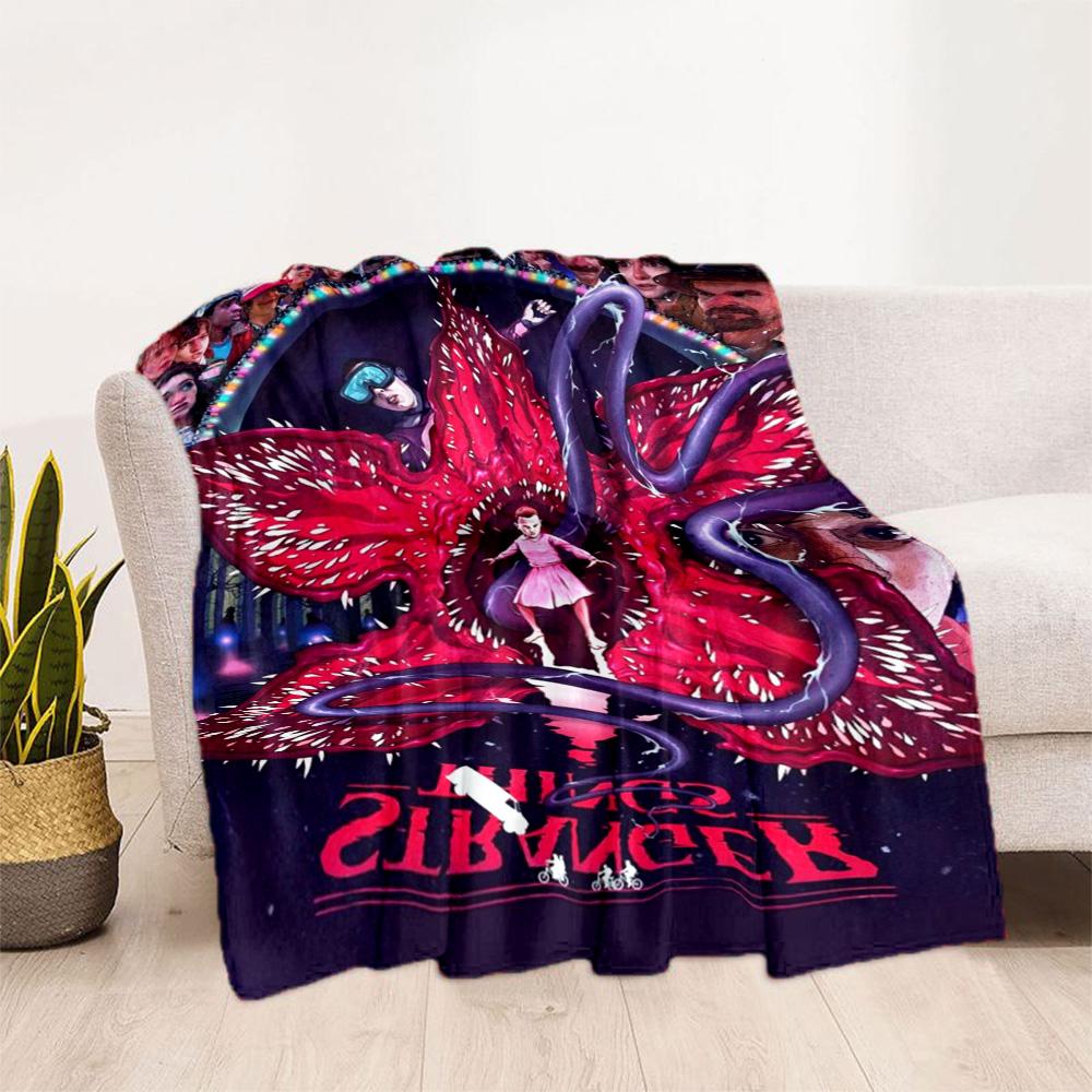 Stranger Things Blanket Suitable for sofas,travel, living rooms also a good gift for friends and family Suitable for all seasons.