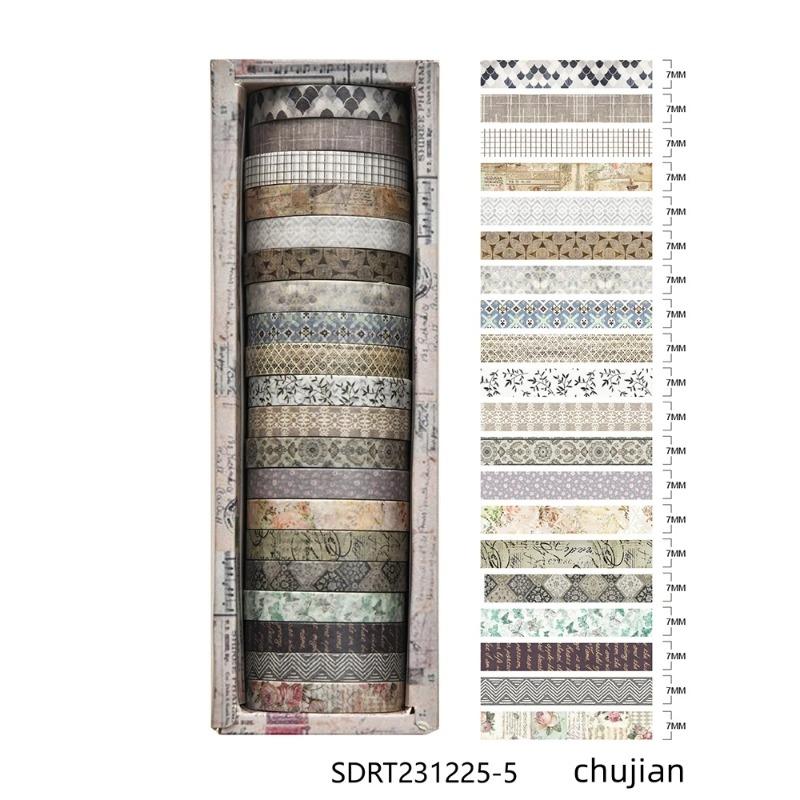 

Набор васи-ленты серии «Встречаемся впервые», 20 штук, Ретро цветы, Клейкие маскировочные ленты, Декоративные наклейки, Украшение для скрапбукинга