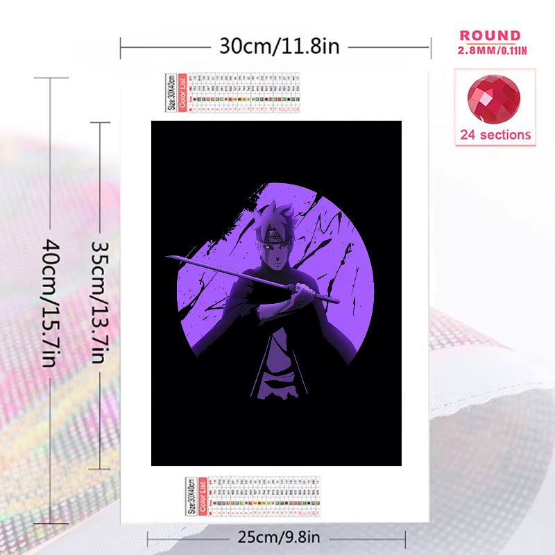 Naruto anime Pattern 3pcs 100% Round Full Drill 5D DIY Diamond Painting Embroidery Cross Stitch Rhinestone Décor