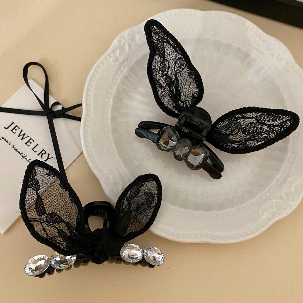Rabbit Ear Hair Claw Clips Zirconia Hairpins New Hair Gripper  Hair Accessories