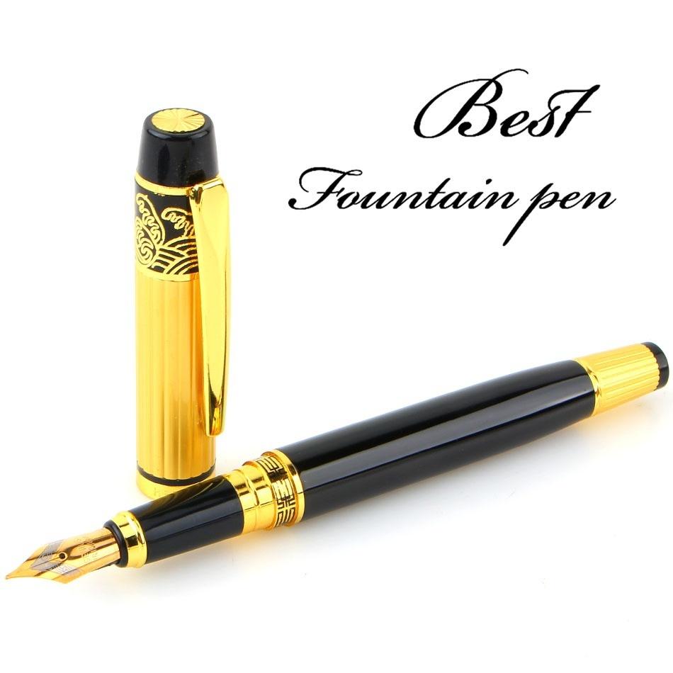 1PC 901 Penna con inchiostro in metallo per studenti, penna eterna per calligrafia, penna per ufficio