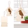 2Pcs Outdoor Hanging Wooden Birdhouse Birds Nesting Box Crafts Ornament Garden Decoration
