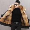 Handsome Men Winter Imitation Mink Fur Detachable Liner Thick Imitation Fur Jacket