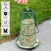1Pc Outdoor Retractable Bird Feeder Round/Square Squirrel Proof Metal Mesh Design Hanging Bird Feeding Cage Pet Birds Supplies