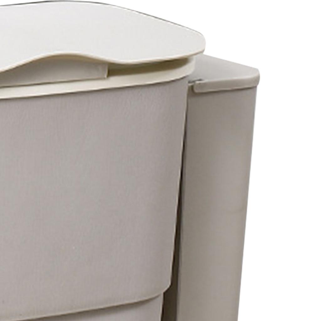 Hanging Trash Can with Lid Large Capacity Wall Mounted Garbage Can for Kitchen Cabinet Bathroom Light Gray