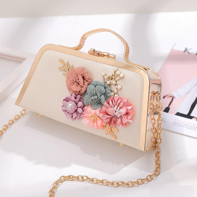 2024 Premium Floral Small Square Handbag - Versatile Evening Shoulder Crossbody Bag for Ladies.