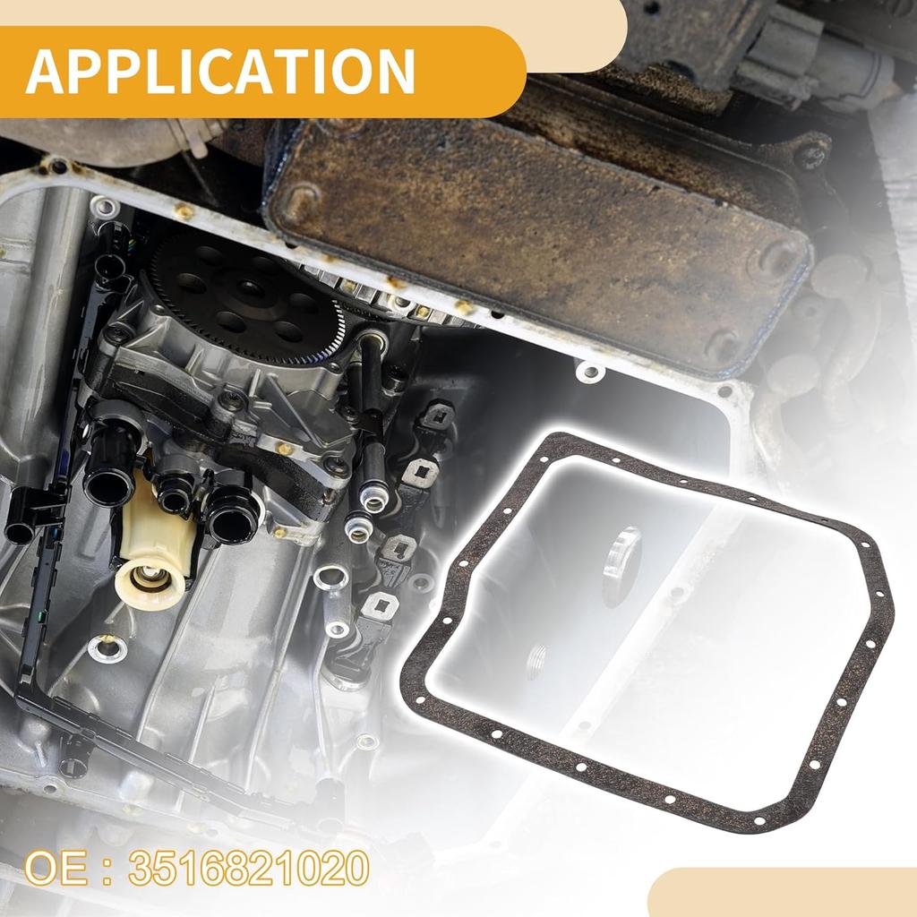 Car Transmission Filter Oil Pan Gasket Engine Oil Pan Gasket Seal No.3516821020 for Toyota Camry 2004-2009 for Toyota Corolla 2009-2010 1 Pcs