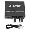 Independent Volume Control Small Sound Mixer 2 In 2 Out Dual-Channel Stereo Mixer  For Headphone