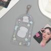 Transparent Glitter 3 Inch Photocard Holder PVC Heart Card Holder Storage Idol Card Display Protective Pendant Photo Card Holder