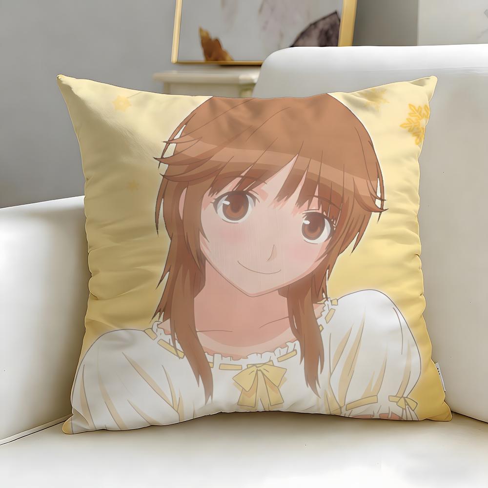 Anime Plus Amagami SS Plus Cushion Cover Soft  EasyWash Pillow Case  Versatile for Couch Bed Travel and Office