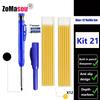 Reuseable Long Head Deep Hole Markers Pen Pencils Solid Carpenter Refill Leads Built-in Sharpener Woodwork Construction Tools