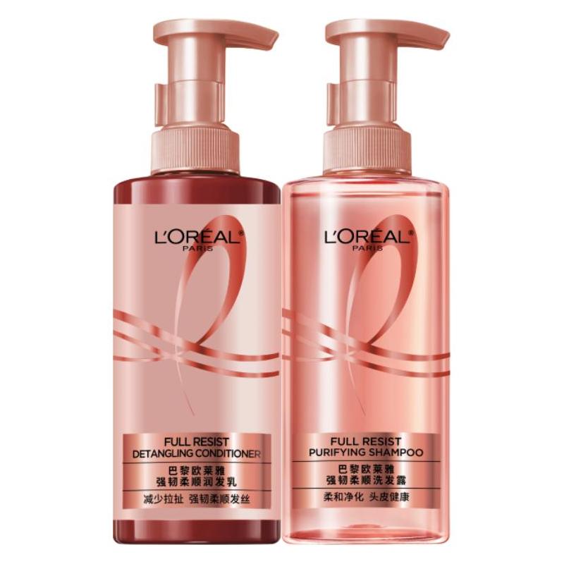 Loreal Paris , , Clean, Strong Soft and Strong Cleansing and Care Set - Two-piece Set Strong and Soft Conditioner 440ml Strong and Soft Shampoo 440ml
