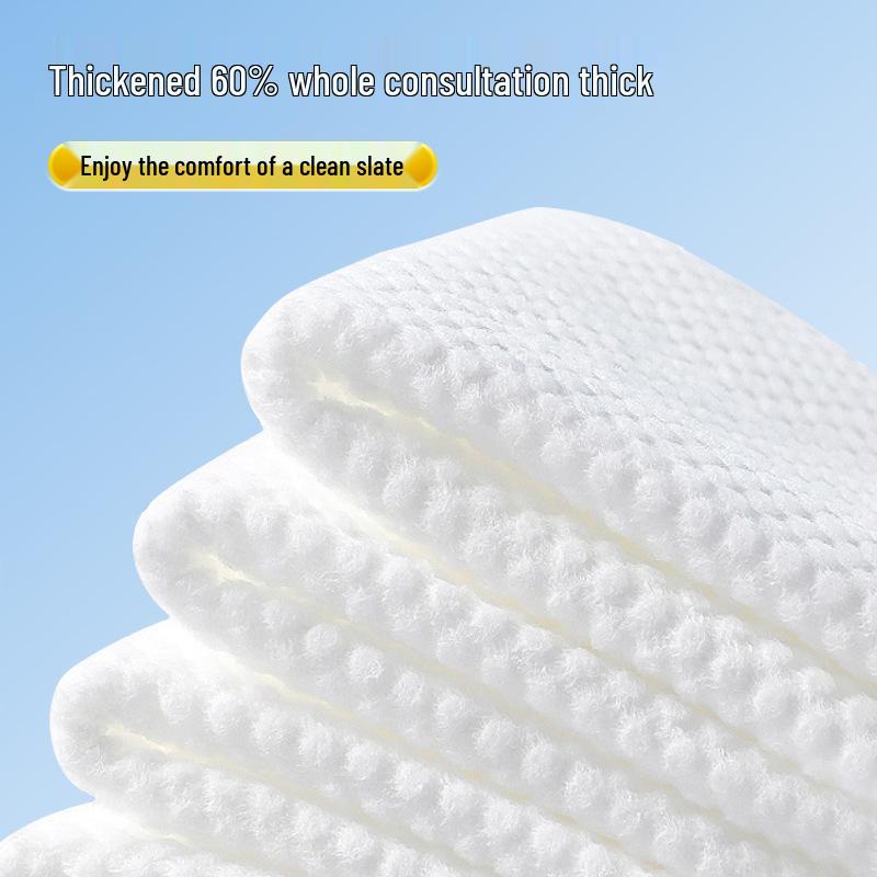 Dual-Use Soft Skin-Friendly Face Wipes: Thick, Disposable, Wet & Dry Cleansing Towels