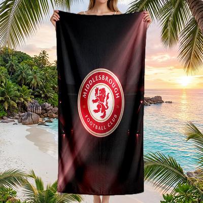 Middlesbrough FC Print Quick Dry Beach Towel Microfiber Absorbent Portable Travel Swimming Towel