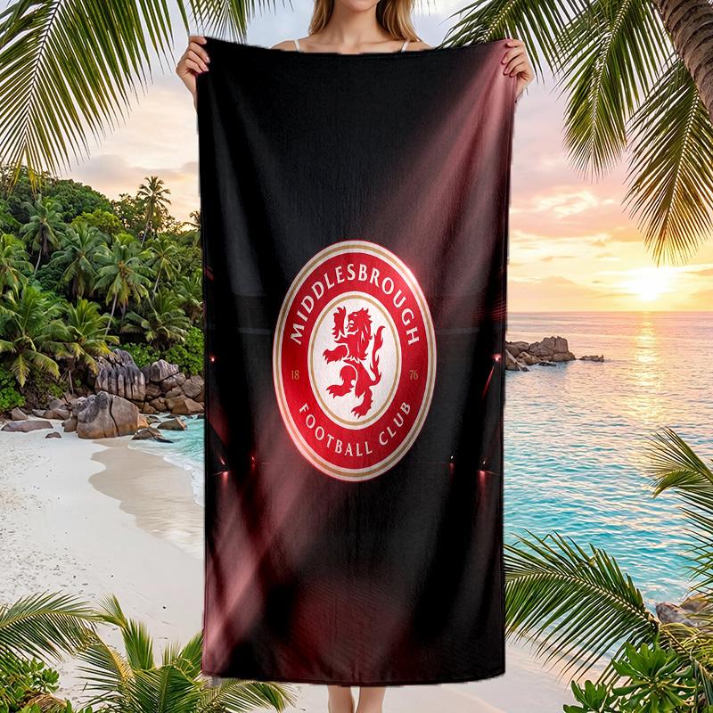 Stampa Middlesbrough FC Asciugamano da Spiaggia Quick Dry Microfibra Assorbente Portatile da Viaggio Asciugamano per Nuoto