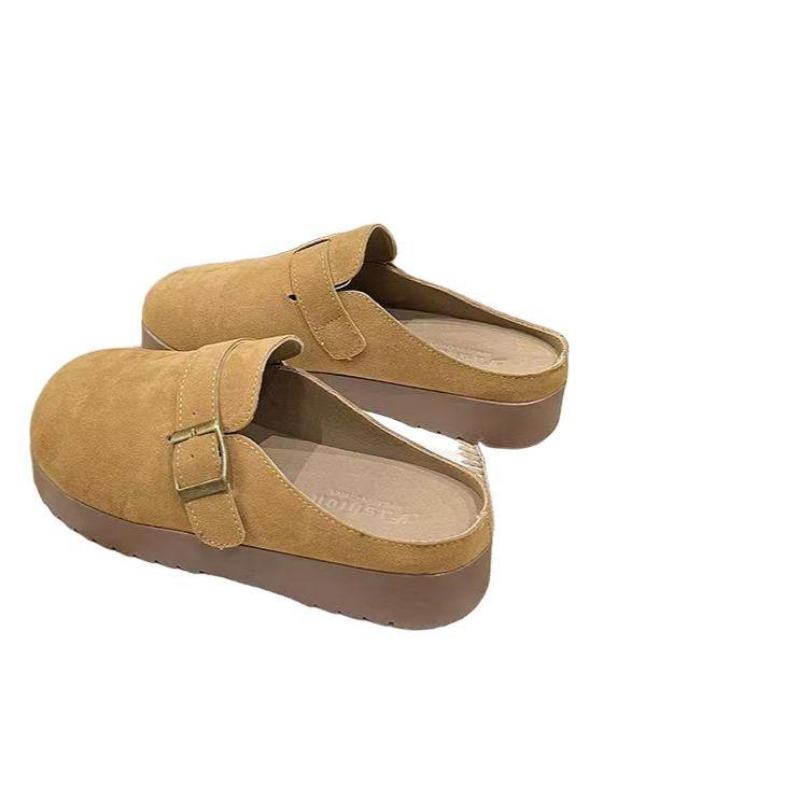 Female Versatile Spring and Summer Retro Thick-soled One-pedal Lazy Outer Bag Head Half Slippers