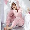 Winter Thick Warm Flannel Pajamas Sets for Women Sleepwear Home Clothing Pajama Home Wear Pyjamas Set