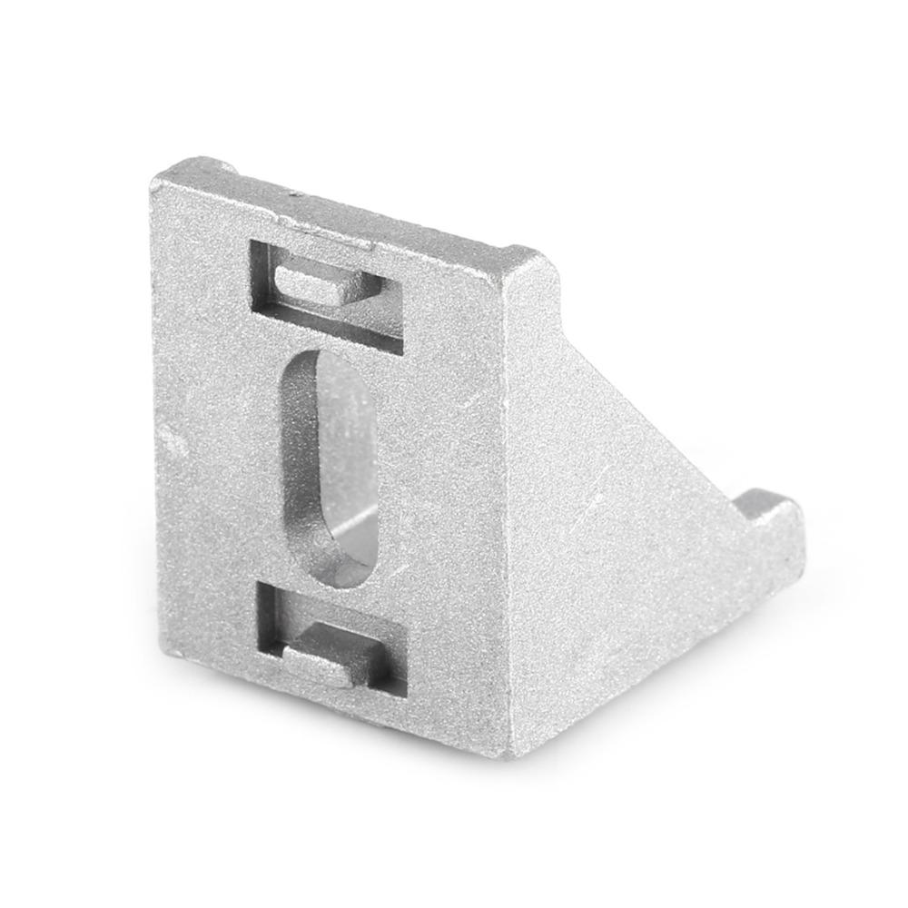 10pcs 2 Hole Aluminum Corner Bracket Durable Right Angle Bracket  For Standard 8mm Slot