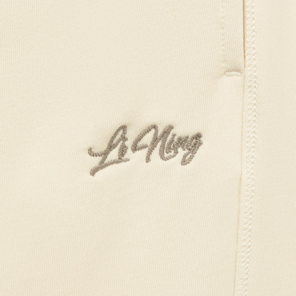 Li Ning Sports Lifestyle Series Solid Color Mid Waist Versatile Drawstring Loose Cuff Knit Sports Pants Women bottoms AKLVC14-6