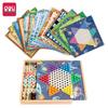 Deli YW107 Wooden 28-in-1 Multifunctional Board Game Set