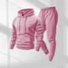 Hot-selling autumn and winter men's solid color hoodie sweater set casual leggings men's printable logo