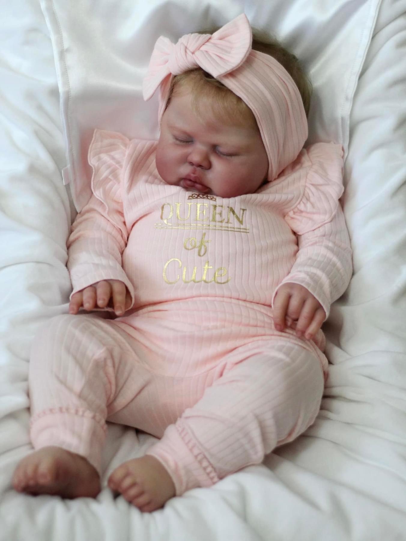 NPK 60cm Realistic Reborn Baby Doll with Visible Veins and Blood Vessels 60cm Cloth Body