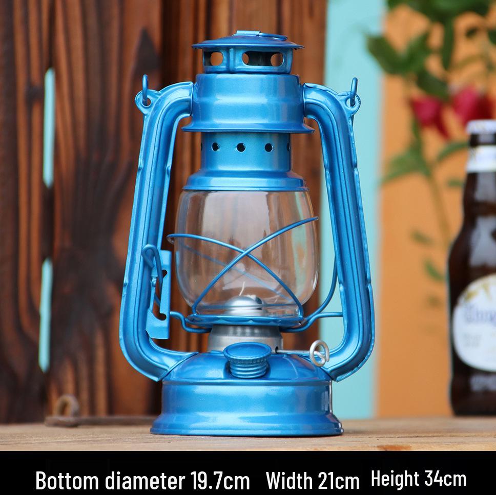Retro Nostalgic Multi-Color Kerosene Horse Lamp - Portable Outdoor Camping & Decorative Lamp