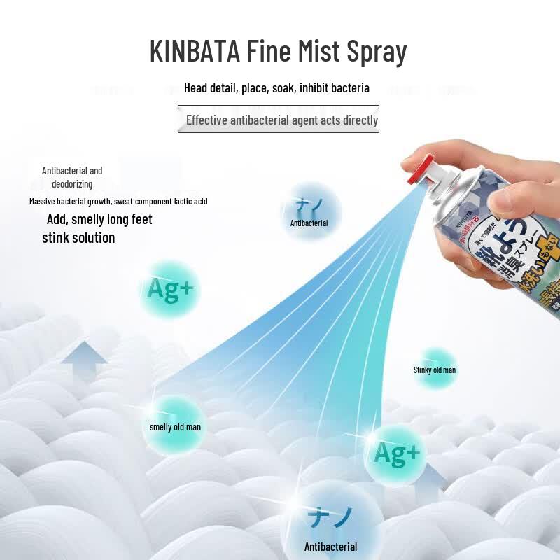 kinbata Spray Desodorizante para Sapatos com Íons de Prata 360ml