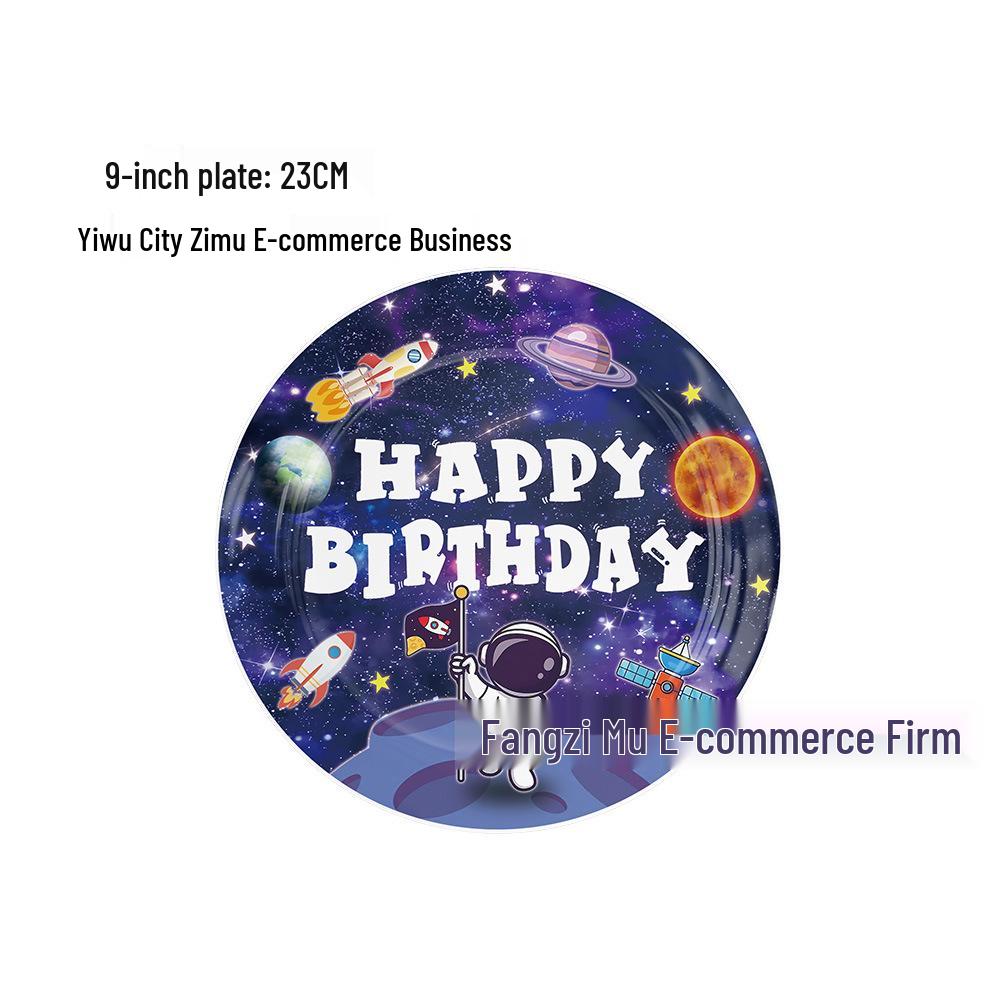 Astronaut Party Tableware Set: Cups, Cutlery & Tablecloth for Birthday Celebrations