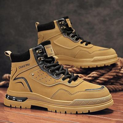Men Outdoor Ankle Boots 2026 Autumn Comfortable Non Slip Casual Shoes Short Boots Fashion High Top Sports Shoes High Quality