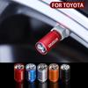 4Pcs Matt Car Wheel Tire Valve Caps for Toyota RAV4 Corolla Camry Frontier Supra C-HR Hilux Tacoma PradoCorolla CHR Accessories