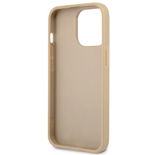 Guess Guhcp13Lpsatle Iphone 13 Pro/ 13 6,1 Beżowy/Beige Hardcase Saffianotriangle Logo