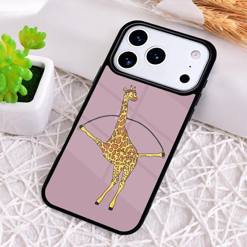 

Cute Cartoon Giraffe Phone Case for iPhone 17 Air 16 15 11 12 14 13 Pro Max Shockproof Cover iPhone 15 Pro