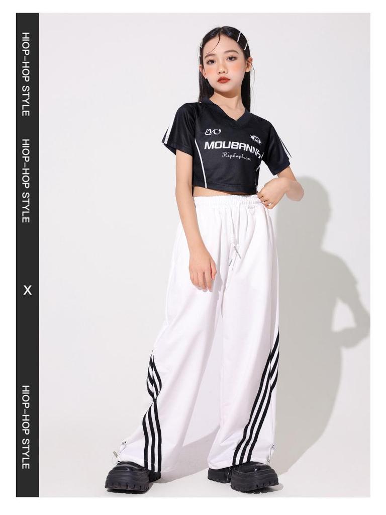 Kinder Streetdance Hip-Hop Jazz Bühnenkostüm und Trainingsoutfit