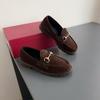 Damen Loafer 2026 Echtes Leder Retro Dicke Sohle mit Horsebit