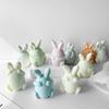 Face-less Rabbit Candle Mold Diy Cover Your Eyes Mouth and Ears Rabbit Aromatherapy Candle Gypsum Incense Stone Mold