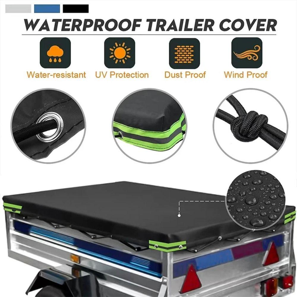 Universal Car Tarpaulin Trailer Cover Dustproof Trailer Protective Cover Trailer Supplies