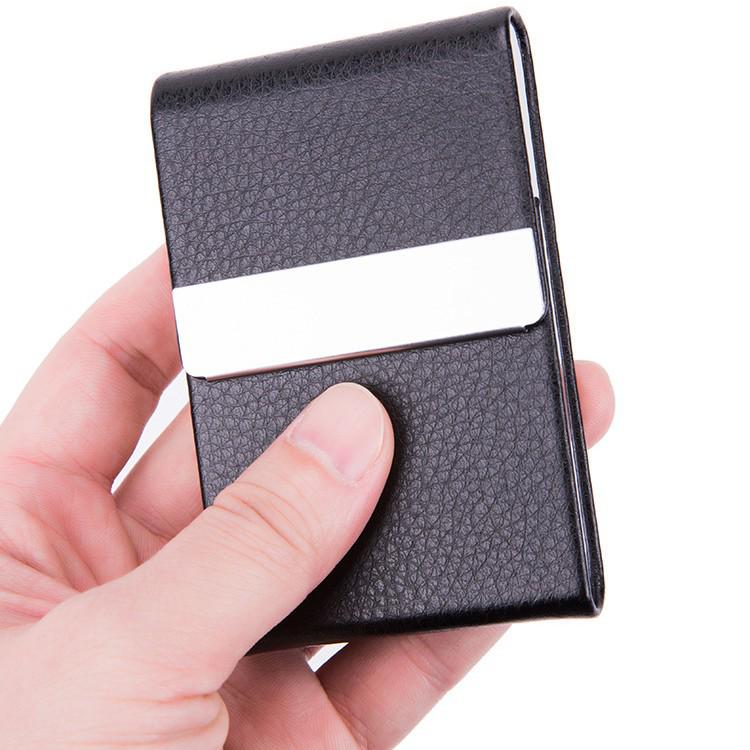 In-Stock Personalized Business Card Holder with Multi-Card Slots and Custom Logo Option
