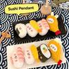 1/6/12 Pcs Cute Food Doll Pendant Plush Sushi Food Play Pendant Backpack Keychain Pendant