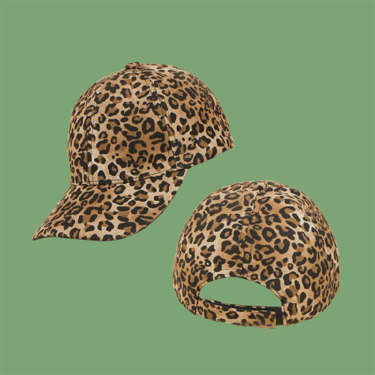 Wide Brim Hat in Kpop Style Caps UV Prevention Dad Cap Sweat Wicking Hot Summer Cooling Hat with Printed Leopard