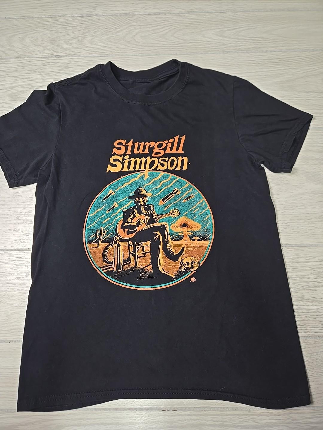 Sturgill Simpson Black Shirt Country Music Atomic Bomb Graphics No Tag No Size Unisex T-Shirt XXL