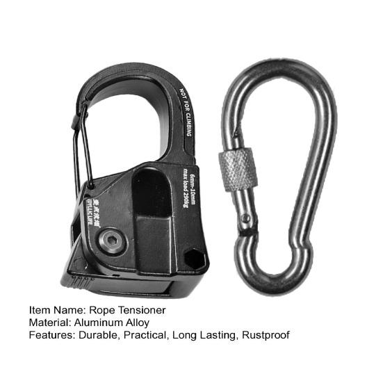 Tendicorda Regolatore Autobloccante Antiruggine Leggero Portatile Forte Portata Ergonomico Fibbia a Sgancio Rapido Regolatore per Cavo