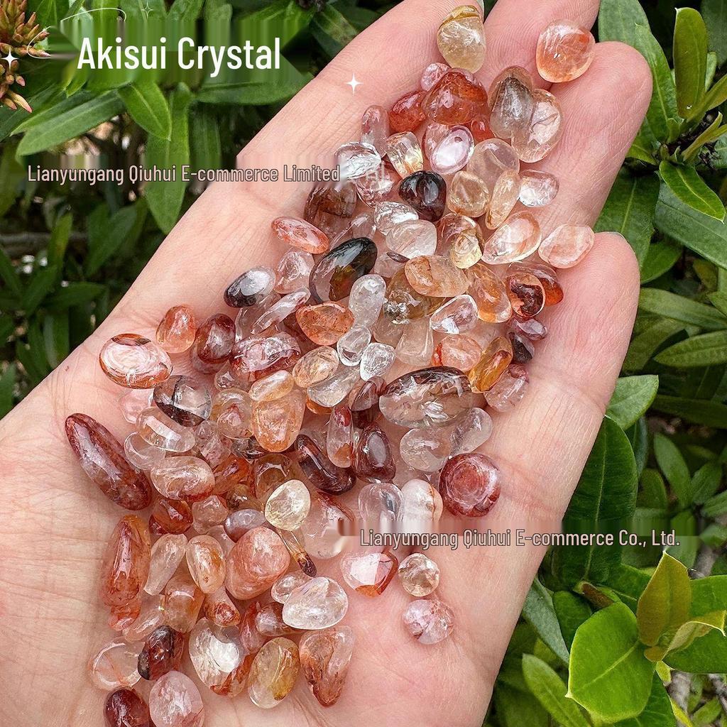 Natürlicher Roter Phantomquarz-Kristall: Rohstein zum Reinigen, Entmagnetisieren, für Aquarien, Blumentöpfe und Buddha-Opfergaben